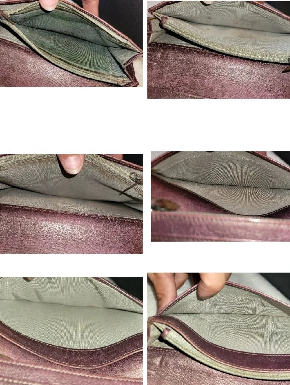 CHANEL Camellia Long Bifold Wallet CC Logo Brown/Plum Purse Authentic